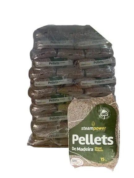 Palete de 65 sacos de pellets Steampower