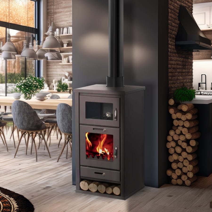 Fogão a lenha com forno – BELLEZA DELUXE F – 11kW