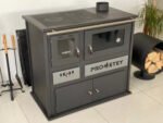 Lareira de encastrar Bronpi Hellas de 11 kW com queimador de lenha